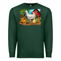 Sports Green Fall Chicken Premium Sweatshirt - LillyAllenDesigns