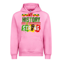 Fuchsia Pink my history is strong Urban Hoodie - CowGirlArtShop