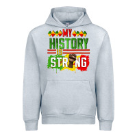 Heather Grey my history is strong Urban Hoodie - CowGirlArtShop