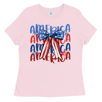 America Ribbon Ladies Tee | Teevron