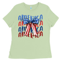 Matcha america ribbon Ladies Tee - JahusDesignShop