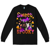 Black sweet and spooky halloween cow Long Sleeve Tee - Jasminsmagicworld