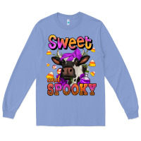 Colony Blue sweet and spooky halloween cow Long Sleeve Tee - Jasminsmagicworld