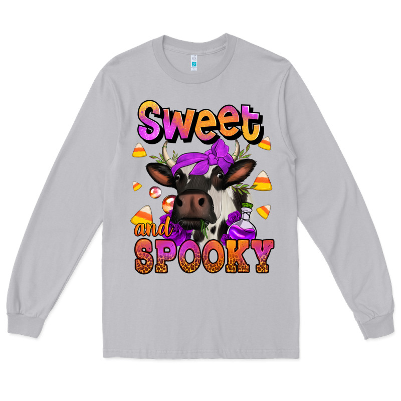 Sweet And Spooky Halloween Cow Long Sleeve Tee by Jasminsmagicworld | Teevron