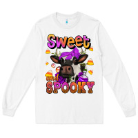 White sweet and spooky halloween cow Long Sleeve Tee - Jasminsmagicworld