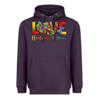 Plum love needs no words Heavyweight Hoodie - LillyAllenDesigns