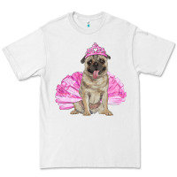 White Balerina pug with tutu Premium Tee - RanaPortraitStore