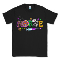 Black mardi gras nurse leopard cowhide glitter Classic Tee - Artiststas