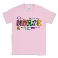 Bubblegum Pink mardi gras nurse leopard cowhide glitter Classic Tee - Artiststas