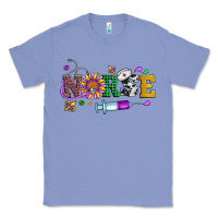 Colony Blue mardi gras nurse leopard cowhide glitter Classic Tee - Artiststas