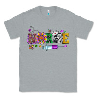 Heather Grey mardi gras nurse leopard cowhide glitter Classic Tee - Artiststas