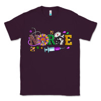 Plum mardi gras nurse leopard cowhide glitter Classic Tee - Artiststas
