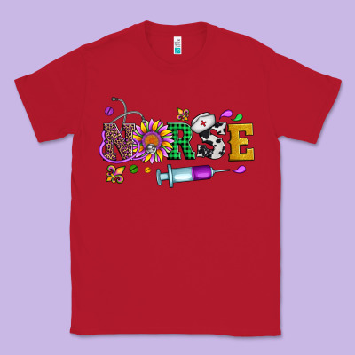 Mardi Gras Nurse Leopard Cowhide Glitter Classic Tee Designed By Artiststas