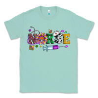 Seafoam mardi gras nurse leopard cowhide glitter Classic Tee - Artiststas