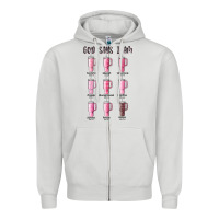 Dove Grey god says i am bible verse stanley Zipper Hoodie - MaliasSmallBusiness