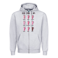 Heather Grey god says i am bible verse stanley Zipper Hoodie - MaliasSmallBusiness