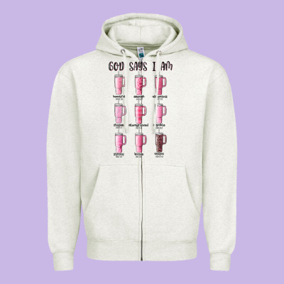 God Says I Am Bible Verse Stanley Zipper Hoodie Designed By Maliassmallbusiness