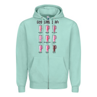 Seafoam god says i am bible verse stanley Zipper Hoodie - MaliasSmallBusiness