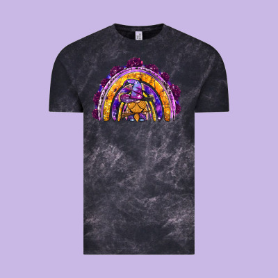 Witchy Gnome Rainbow Vintage Tee Designed By Bundleandbundleshop