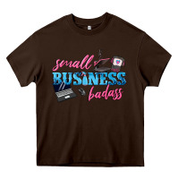 Chocolate Brown small business badass Heavy Core Tee - texasbilliewilder
