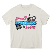 Cream small business badass Heavy Core Tee - texasbilliewilder