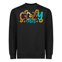 Black Cozy Vibes Fall Sunflowers Heavyweight Sweatshirt - Artiststas