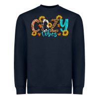 Navy Cozy Vibes Fall Sunflowers Heavyweight Sweatshirt - Artiststas