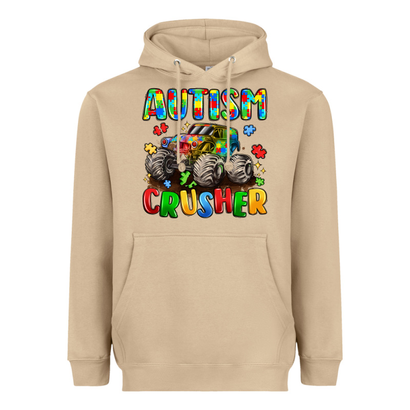 Autism Crusher Heavyweight Hoodie by LillyAllenDesigns | Teevron