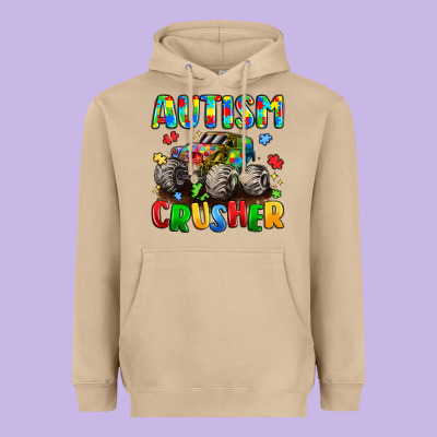 Autism Crusher Heavyweight Hoodie Designed By Lillyallendesigns