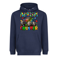 Navy autism crusher Heavyweight Hoodie - LillyAllenDesigns