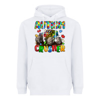 White autism crusher Heavyweight Hoodie - LillyAllenDesigns
