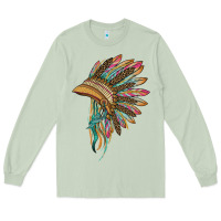 Matcha indian leopard headdress Long Sleeve Tee - BarkalooDesign