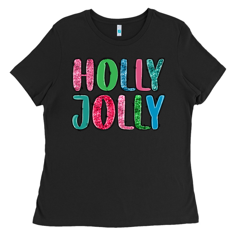 Holly Jolly Ladies Tee by MaliasSmallBusiness | Teevron