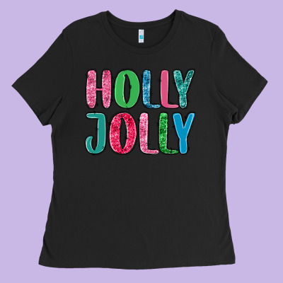 Ladies Tee holly jolly