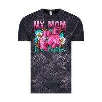 Cloud Black Breast Cancer My Mom Is A Fighter Vintage Tee - Artiststas