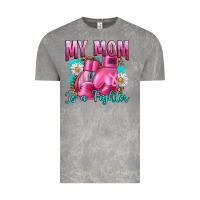 Cloud Rock Breast Cancer My Mom Is A Fighter Vintage Tee - Artiststas
