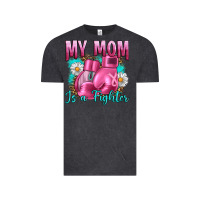 Vintage Black Breast Cancer My Mom Is A Fighter Vintage Tee - Artiststas