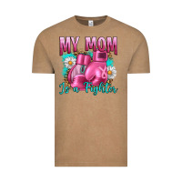 Breast Cancer My Mom Is A Fighter Vintage Tee | Teevron