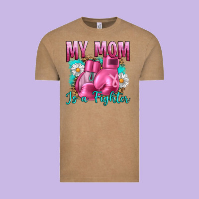 Breast Cancer My Mom Is A Fighter Vintage Tee Designed By Artiststas