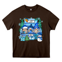 Chocolate Brown snowman gnome truck Heavy Core Tee - Zillion Design Studio