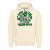 Sandshell dead inside but feeling lucky Zipper Hoodie - MaliasSmallBusiness