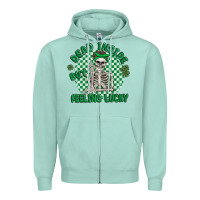 Seafoam dead inside but feeling lucky Zipper Hoodie - MaliasSmallBusiness