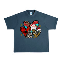 Midnight Navy Christmas heart Urban Heavy Tee - JahusDesignShop