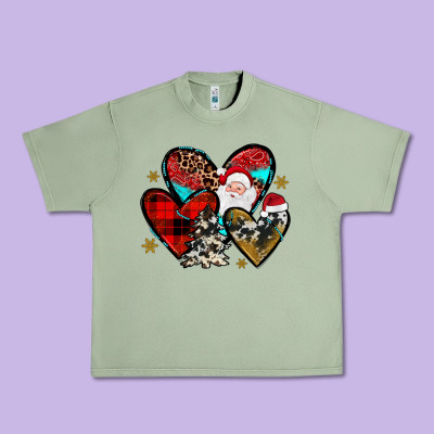 Christmas Heart Urban Heavy Tee Designed By Jahusdesignshop