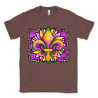 Chestnut mardi gras fleur de lis sunflower leopard Classic Tee - Artiststas