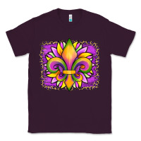 Plum mardi gras fleur de lis sunflower leopard Classic Tee - Artiststas