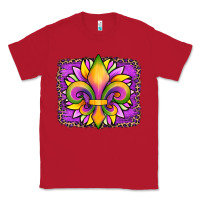 Red mardi gras fleur de lis sunflower leopard Classic Tee - Artiststas
