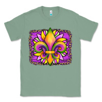 Sage mardi gras fleur de lis sunflower leopard Classic Tee - Artiststas