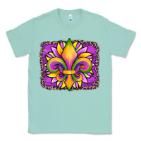 Seafoam mardi gras fleur de lis sunflower leopard Classic Tee - Artiststas