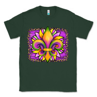Sports Green mardi gras fleur de lis sunflower leopard Classic Tee - Artiststas